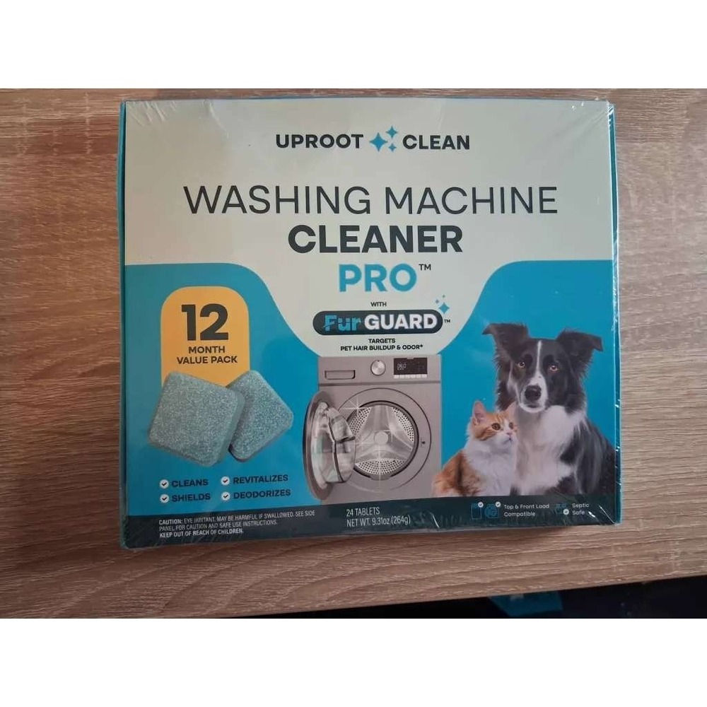 Uproot Clean Washing Machine Cleaner Pro 24 Tablets 12 Month Value Pack FurGuard